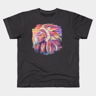 American Native Artwork Kids T-Shirt